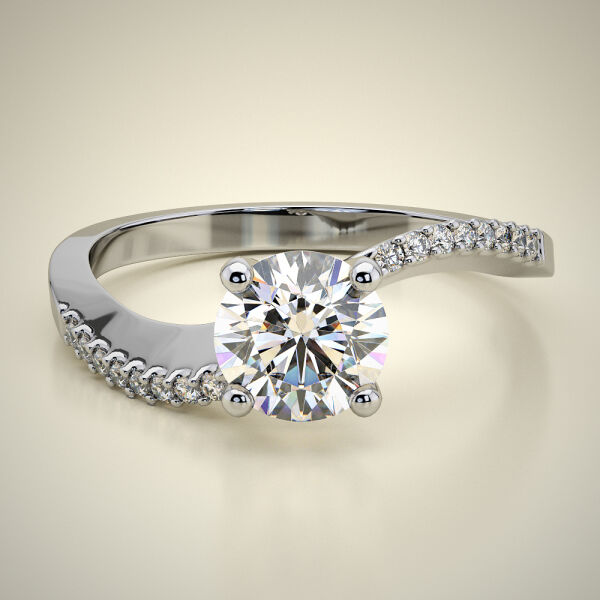 PAVE SOLITAIRE RING ENG076